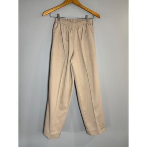 Vintage Levis Pants Tan Khaki Elastic Waist White Tab Straight Leg